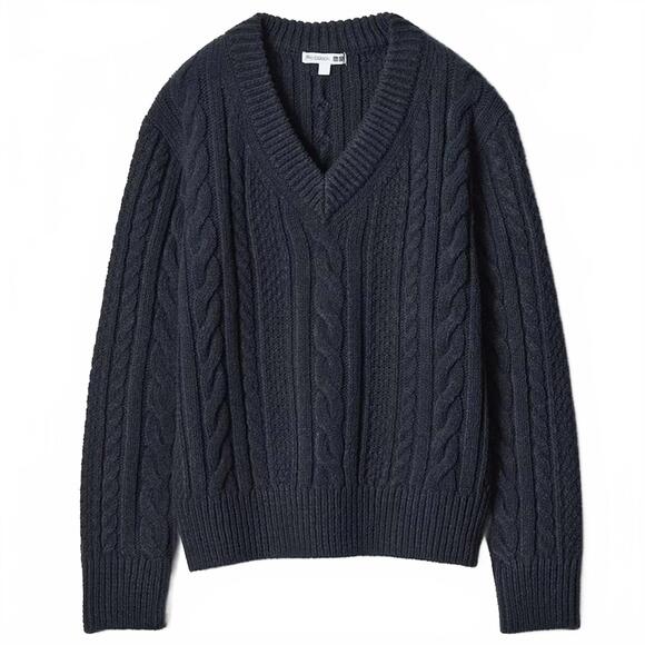Uniqlo JW ANDERSON Cable V-Neck Sweater NWT Navy XL